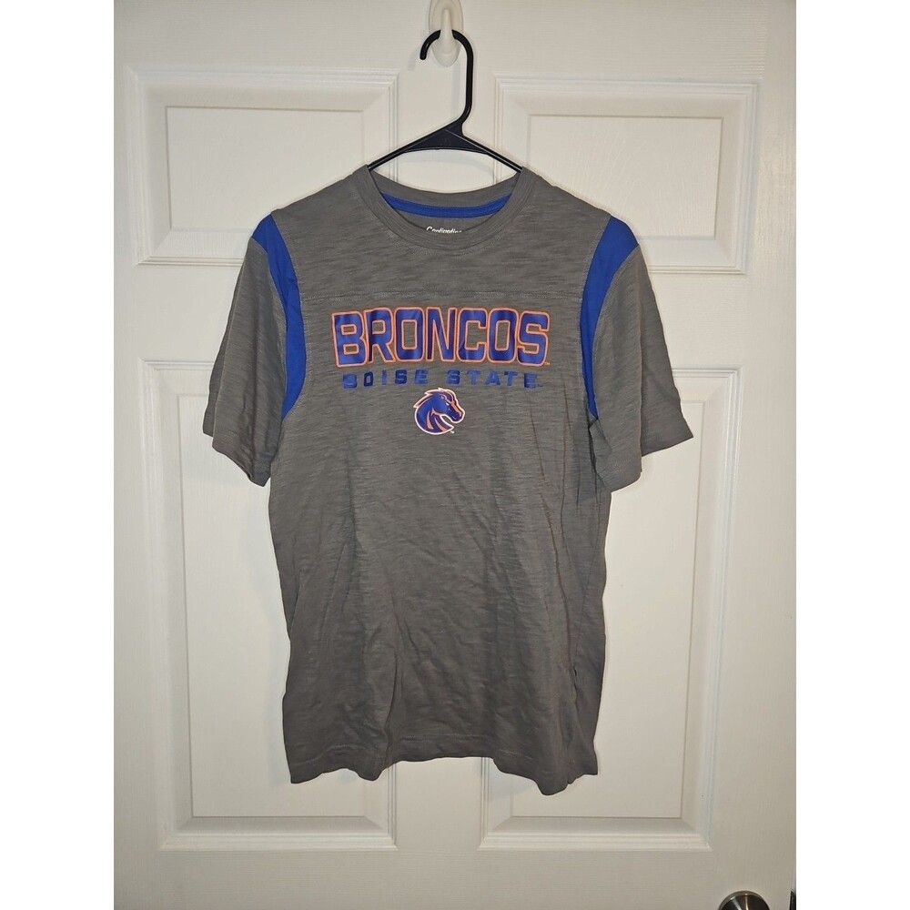 Boise State Broncos T Shirt Gray Blue Mens Size Medium Captivating Short Sleeve